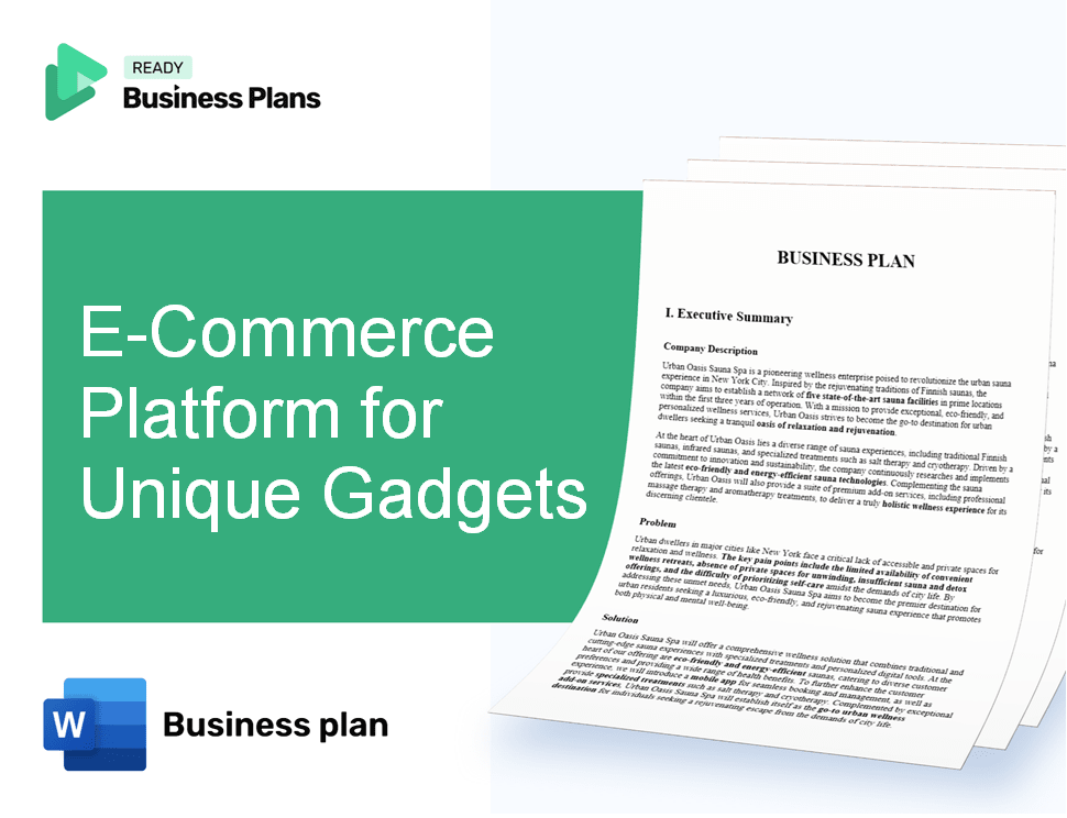 E-Commerce Platform for Unique Gadgets Business Plan