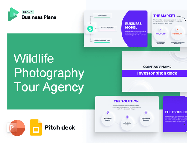 Wildlife Photography Tour Agency Pitch Deck
