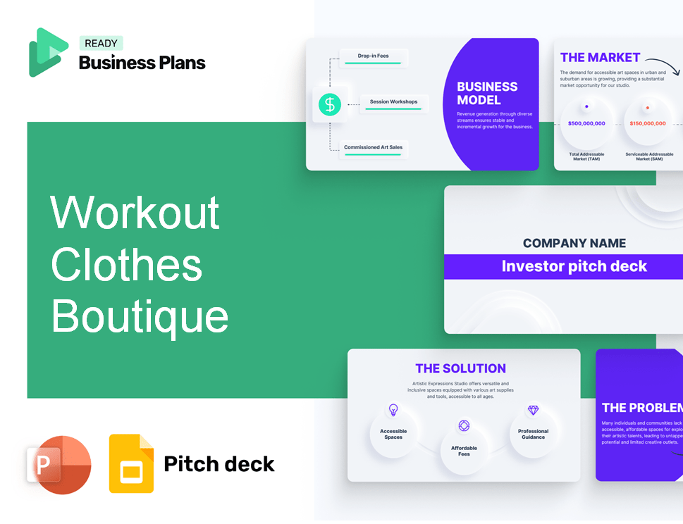 Workout Clothes Boutique Pitch Deck